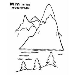Dibujo para colorear: Montaña (Naturaleza) #156733 - Dibujos para Colorear e Imprimir Gratis