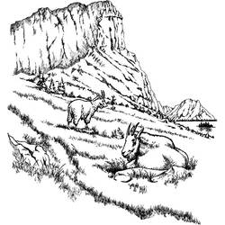 Dibujo para colorear: Montaña (Naturaleza) #156739 - Dibujos para Colorear e Imprimir Gratis