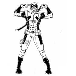 Dibujo para colorear: Deadpool (Superhéroes) #82837 - Dibujos para Colorear e Imprimir Gratis