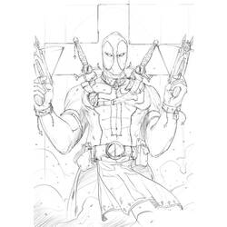 Dibujo para colorear: Deadpool (Superhéroes) #82845 - Dibujos para Colorear e Imprimir Gratis
