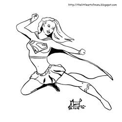 Dibujo para colorear: Supergirl (Superhéroes) #83944 - Dibujos para Colorear e Imprimir Gratis