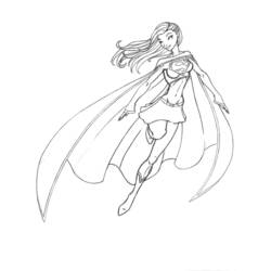 Dibujo para colorear: Supergirl (Superhéroes) #83972 - Dibujos para Colorear e Imprimir Gratis