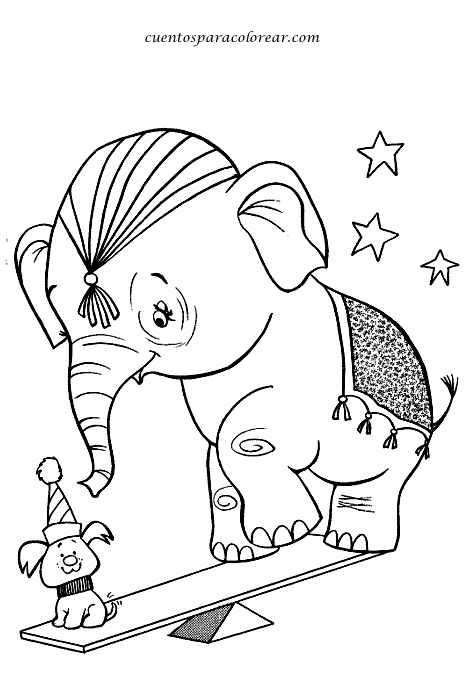 Dibujo para colorear: Animales de circo (Animales) #20963 - Dibujos para Colorear e Imprimir Gratis
