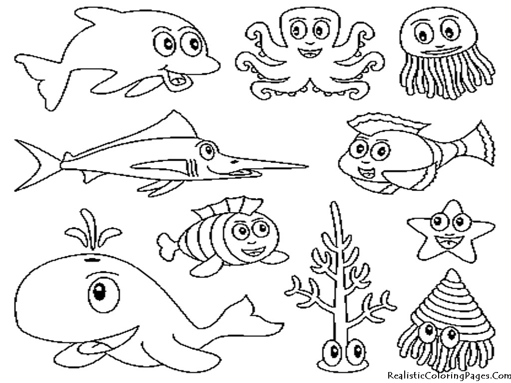 Dibujo para colorear: Animales marinos (Animales) #22071 - Dibujos para Colorear e Imprimir Gratis