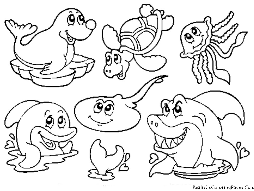 Dibujo para colorear: Animales marinos (Animales) #22092 - Dibujos para Colorear e Imprimir Gratis