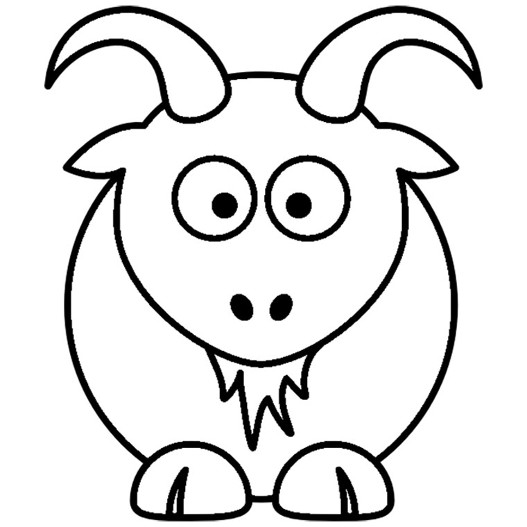 Dibujo para colorear: Cabra (Animales) #2362 - Dibujos para Colorear e Imprimir Gratis