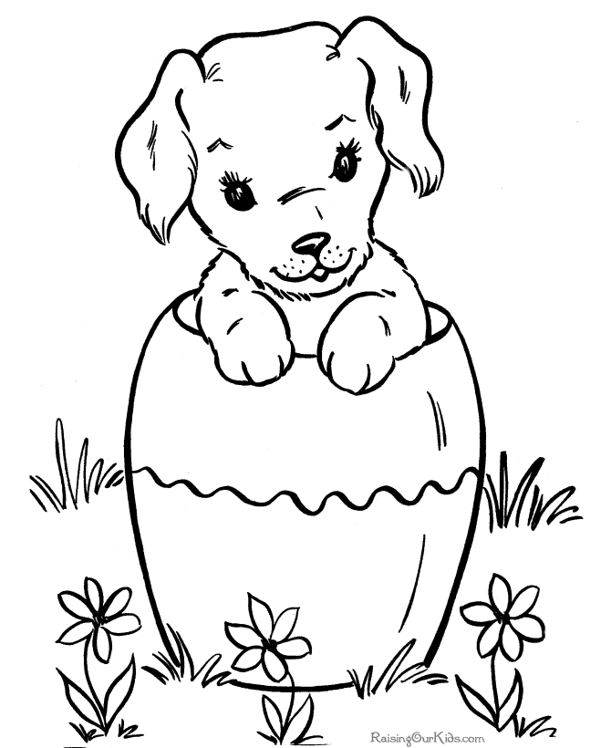 Dibujo para colorear: Cachorro (Animales) #2908 - Dibujos para Colorear e Imprimir Gratis