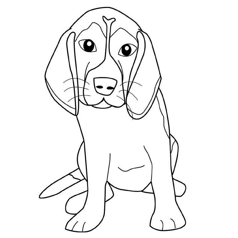 Dibujo para colorear: Cachorro (Animales) #2925 - Dibujos para Colorear e Imprimir Gratis