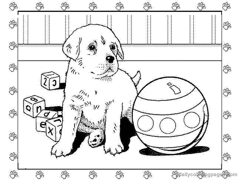 Dibujo para colorear: Cachorro (Animales) #2930 - Dibujos para Colorear e Imprimir Gratis
