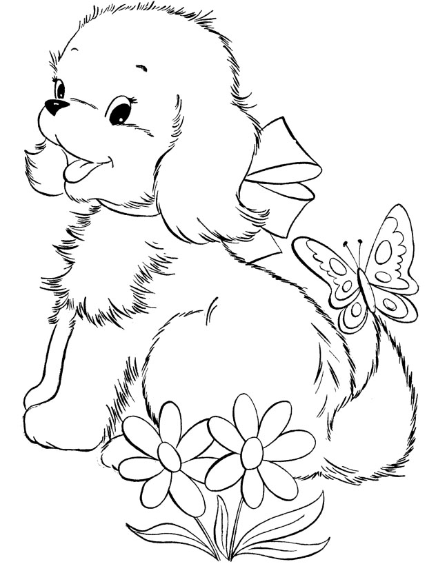 Dibujo para colorear: Cachorro (Animales) #2971 - Dibujos para Colorear e Imprimir Gratis