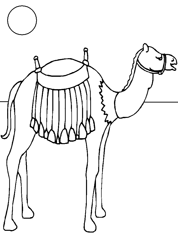 Dibujo para colorear: Camello (Animales) #1699 - Dibujos para Colorear e Imprimir Gratis