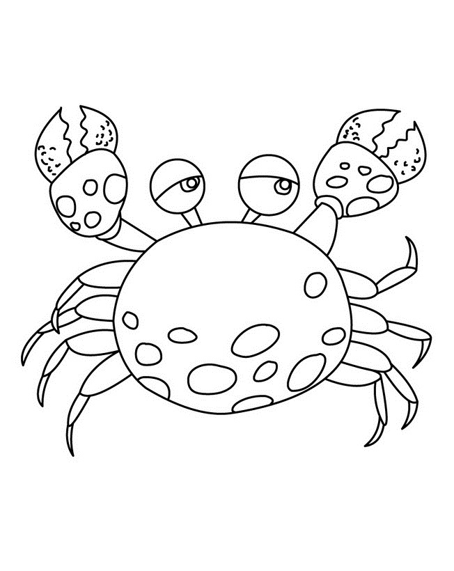 Dibujo para colorear: Cangrejo (Animales) #4597 - Dibujos para Colorear e Imprimir Gratis