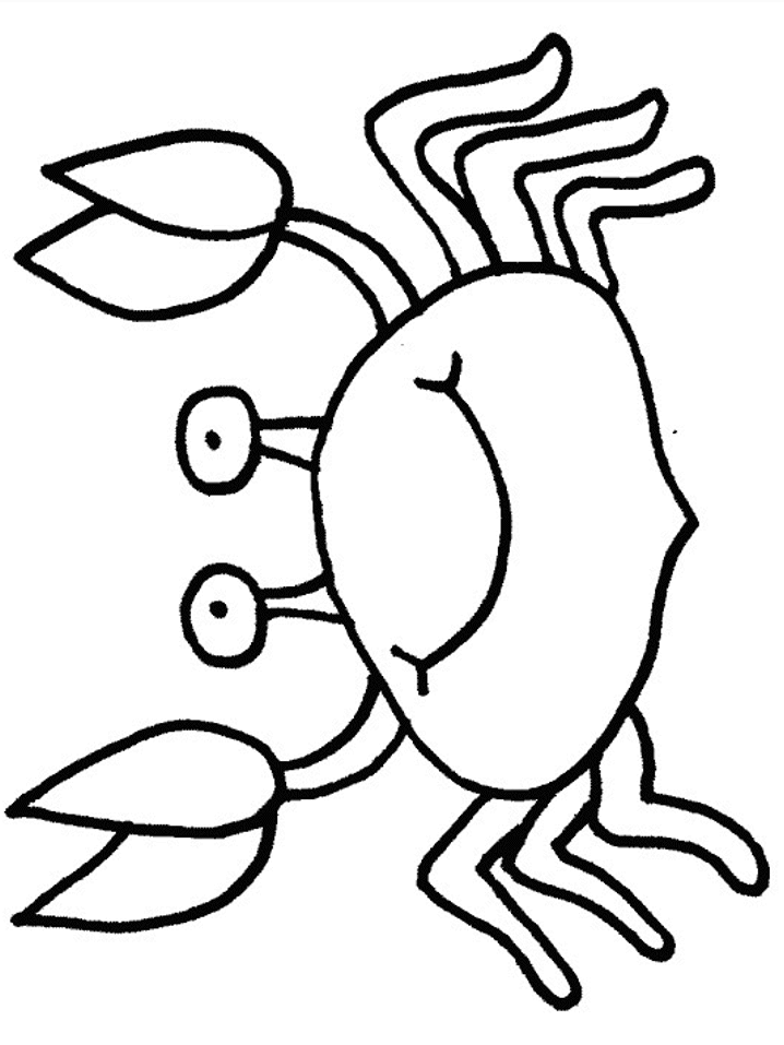 Dibujo para colorear: Cangrejo (Animales) #4731 - Dibujos para Colorear e Imprimir Gratis