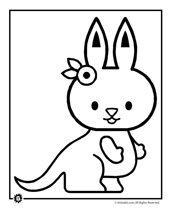 Dibujo para colorear: Canguro (Animales) #9173 - Dibujos para Colorear e Imprimir Gratis