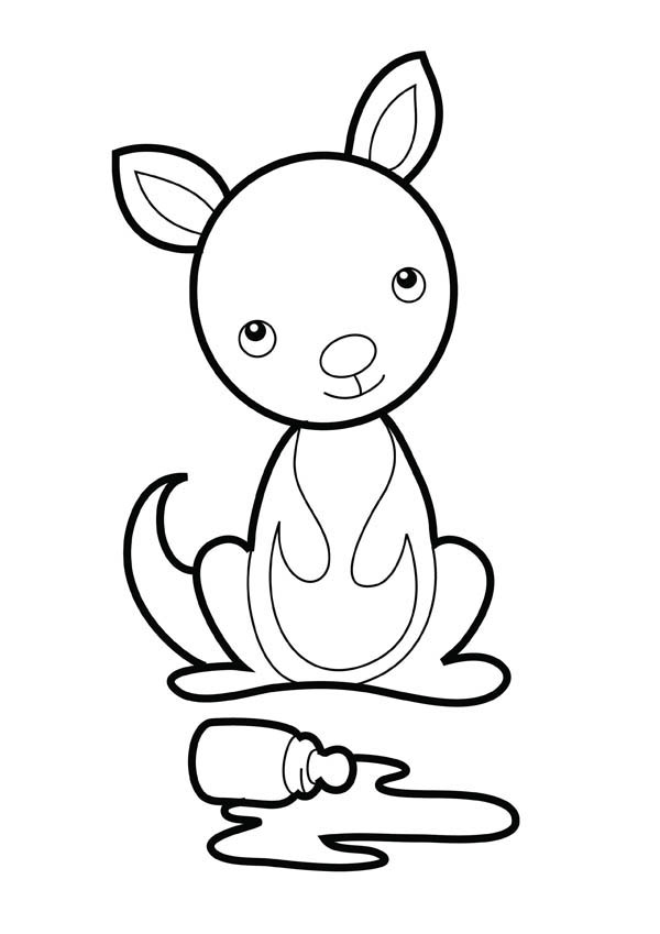Dibujo para colorear: Canguro (Animales) #9205 - Dibujos para Colorear e Imprimir Gratis