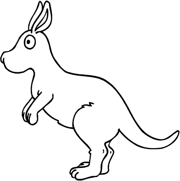 Dibujo para colorear: Canguro (Animales) #9206 - Dibujos para Colorear e Imprimir Gratis