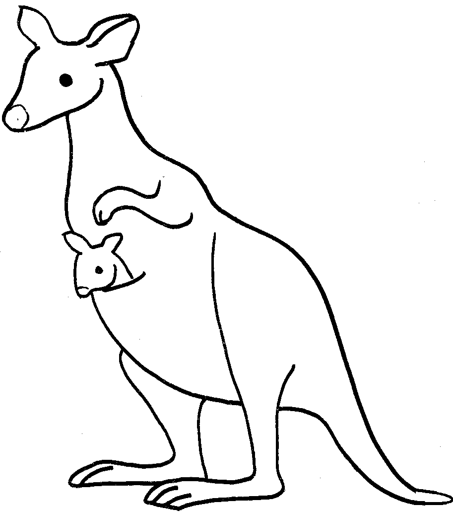 Dibujo para colorear: Canguro (Animales) #9213 - Dibujos para Colorear e Imprimir Gratis