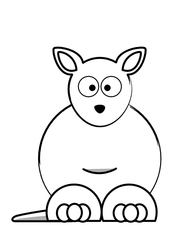 Dibujo para colorear: Canguro (Animales) #9218 - Dibujos para Colorear e Imprimir Gratis