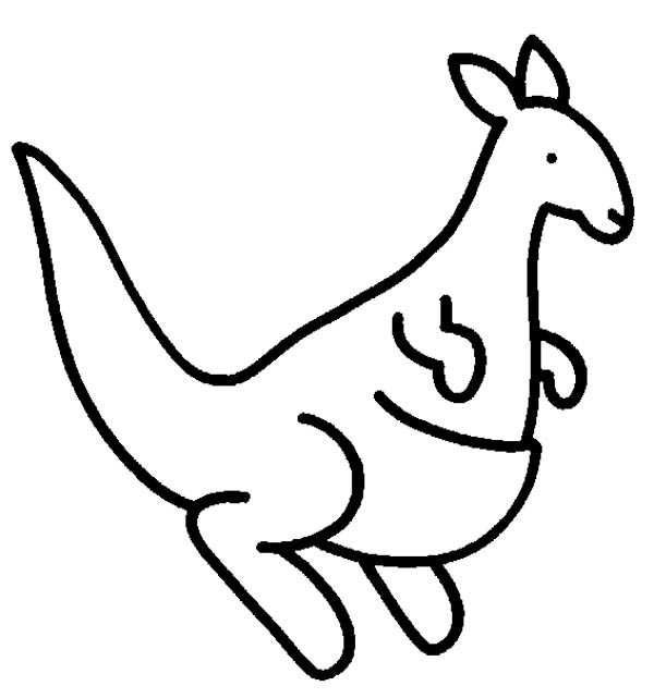 Dibujo para colorear: Canguro (Animales) #9222 - Dibujos para Colorear e Imprimir Gratis