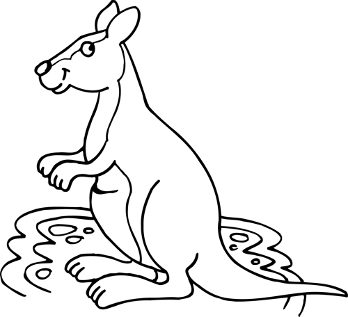 Dibujo para colorear: Canguro (Animales) #9248 - Dibujos para Colorear e Imprimir Gratis