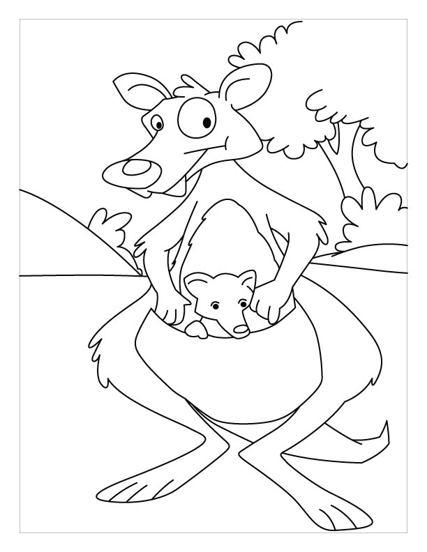 Dibujo para colorear: Canguro (Animales) #9258 - Dibujos para Colorear e Imprimir Gratis
