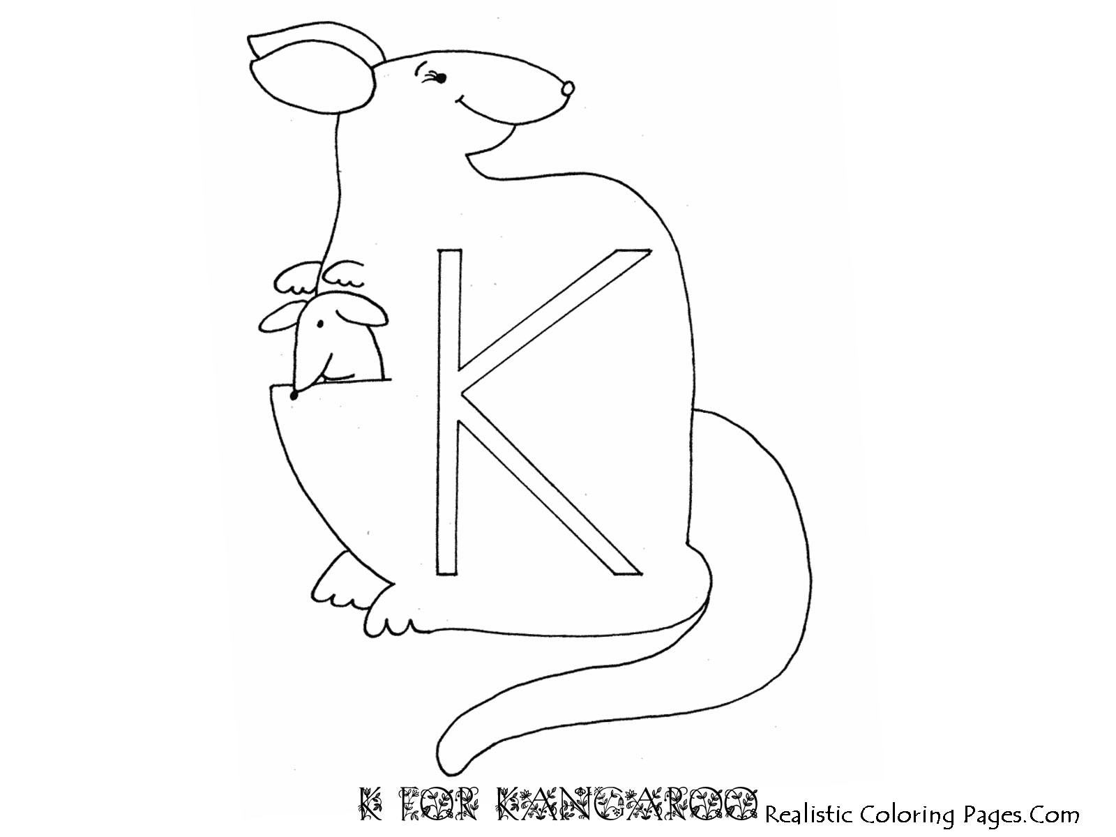 Dibujo para colorear: Canguro (Animales) #9288 - Dibujos para Colorear e Imprimir Gratis
