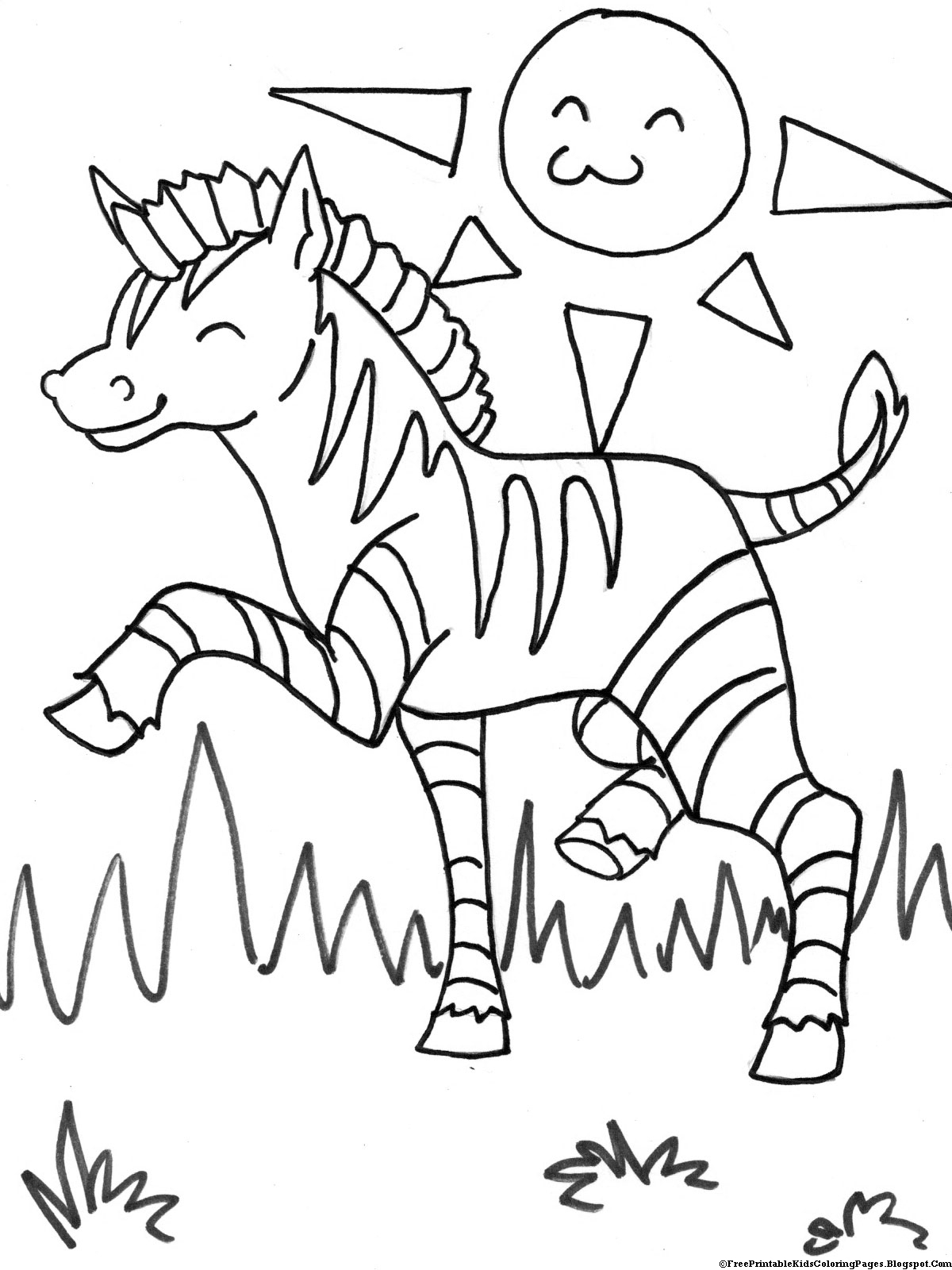 Dibujo para colorear: Cebra (Animales) #12975 - Dibujos para Colorear e Imprimir Gratis