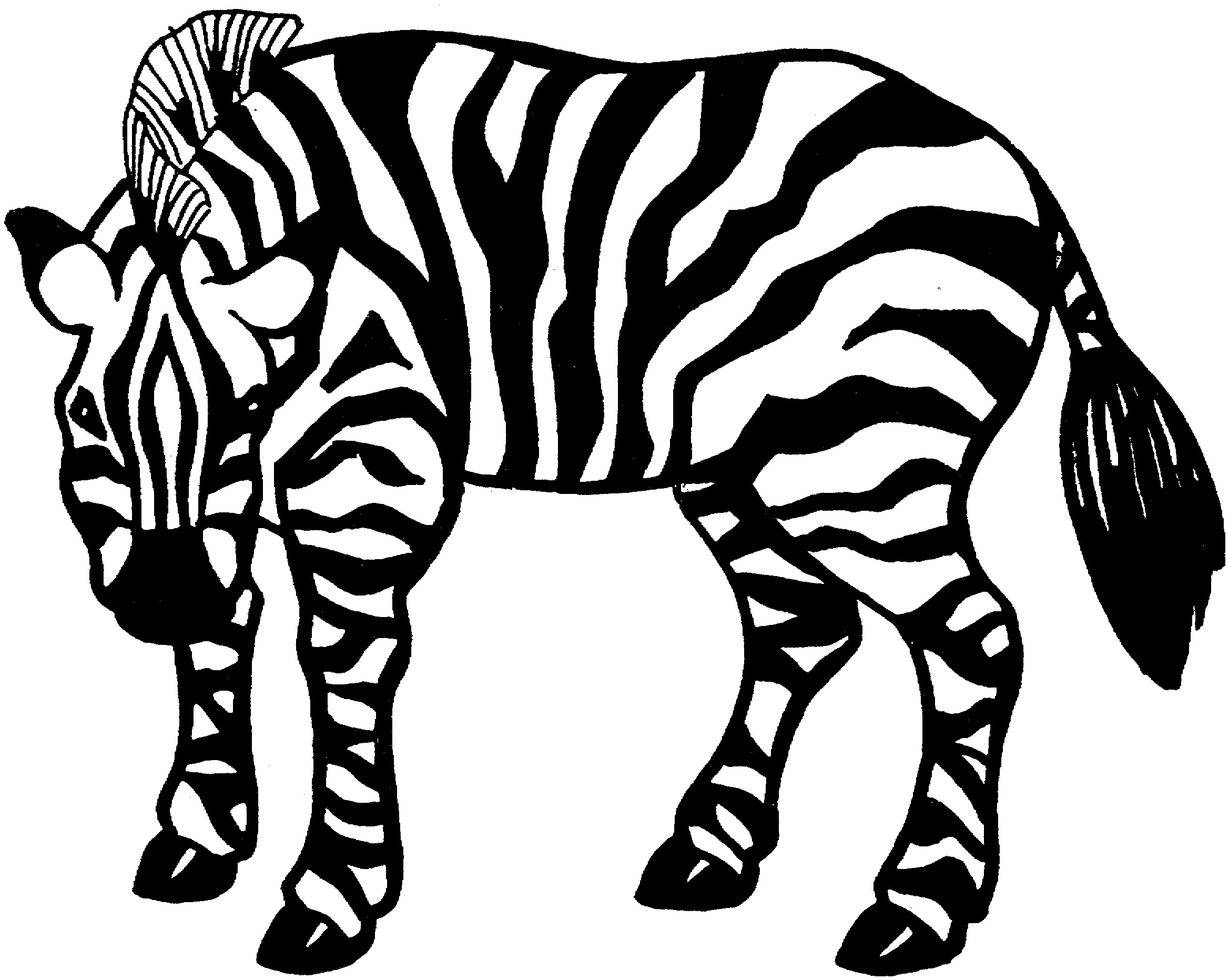 Dibujo para colorear: Cebra (Animales) #13061 - Dibujos para Colorear e Imprimir Gratis
