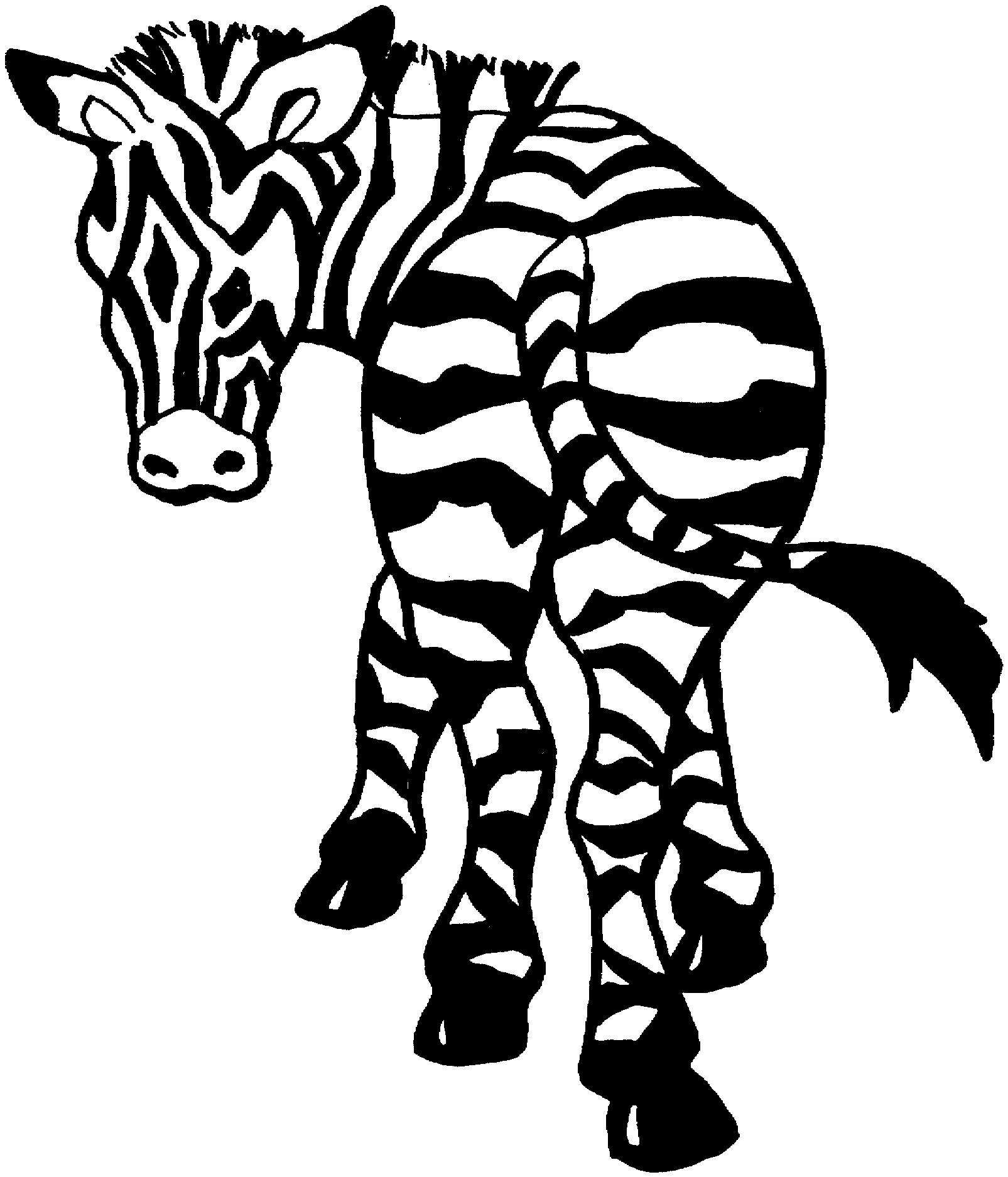 Dibujo para colorear: Cebra (Animales) #13078 - Dibujos para Colorear e Imprimir Gratis
