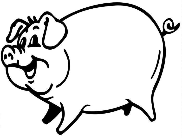 Dibujo para colorear: Cerdo (Animales) #3584 - Dibujos para Colorear e Imprimir Gratis