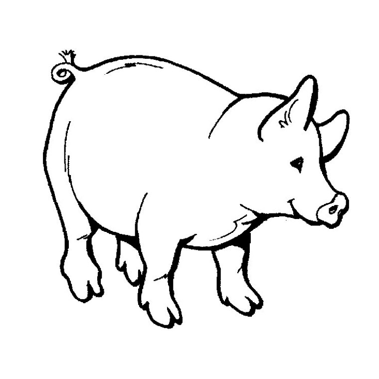 Dibujo para colorear: Cerdo (Animales) #3585 - Dibujos para Colorear e Imprimir Gratis