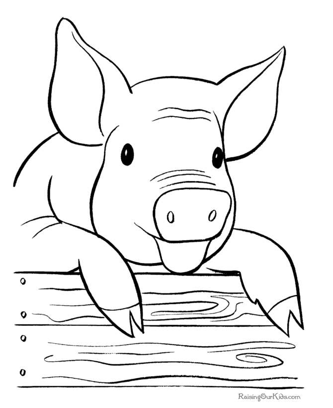 Dibujo para colorear: Cerdo (Animales) #3605 - Dibujos para Colorear e Imprimir Gratis