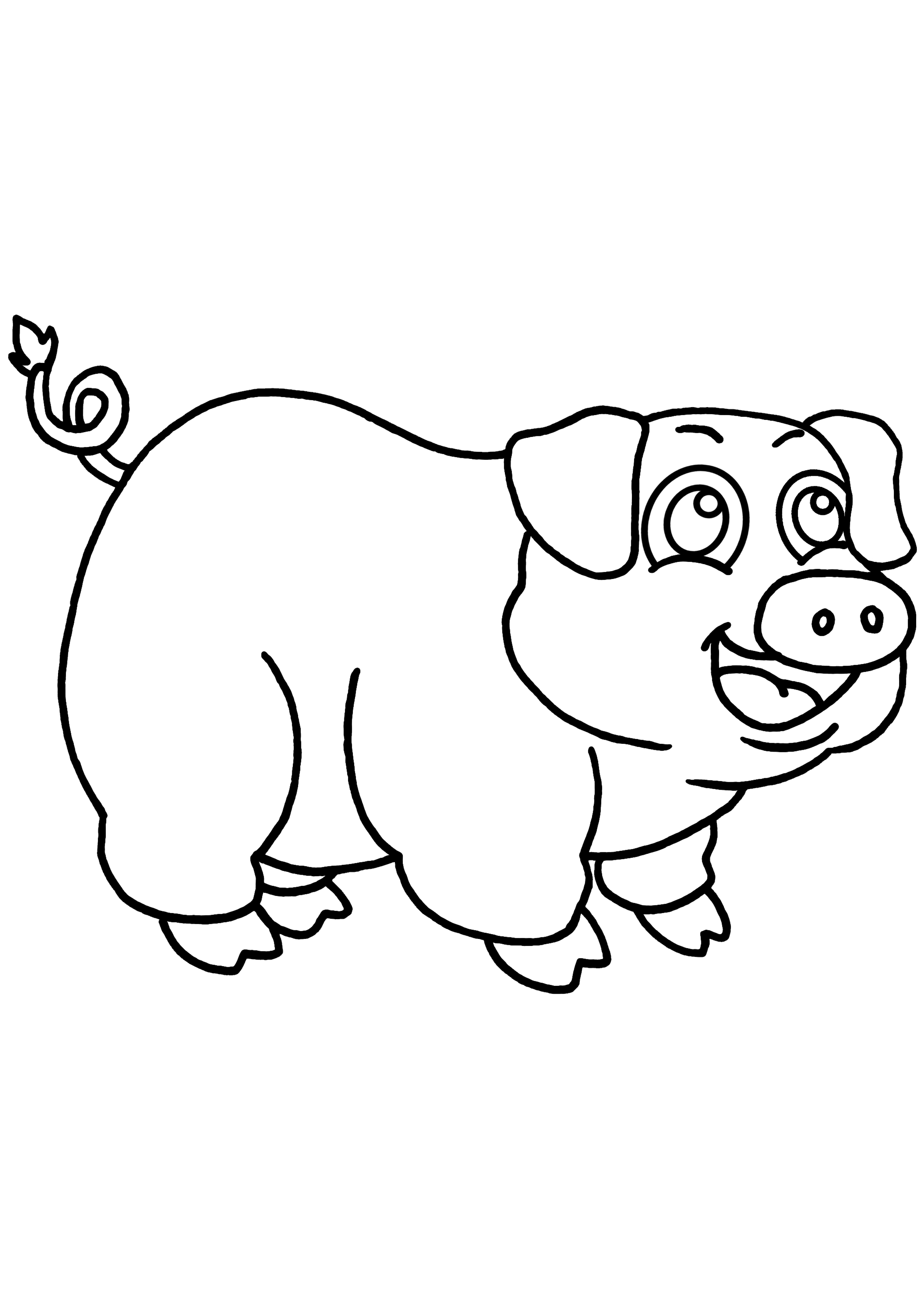 Dibujo para colorear: Cerdo (Animales) #3620 - Dibujos para Colorear e Imprimir Gratis