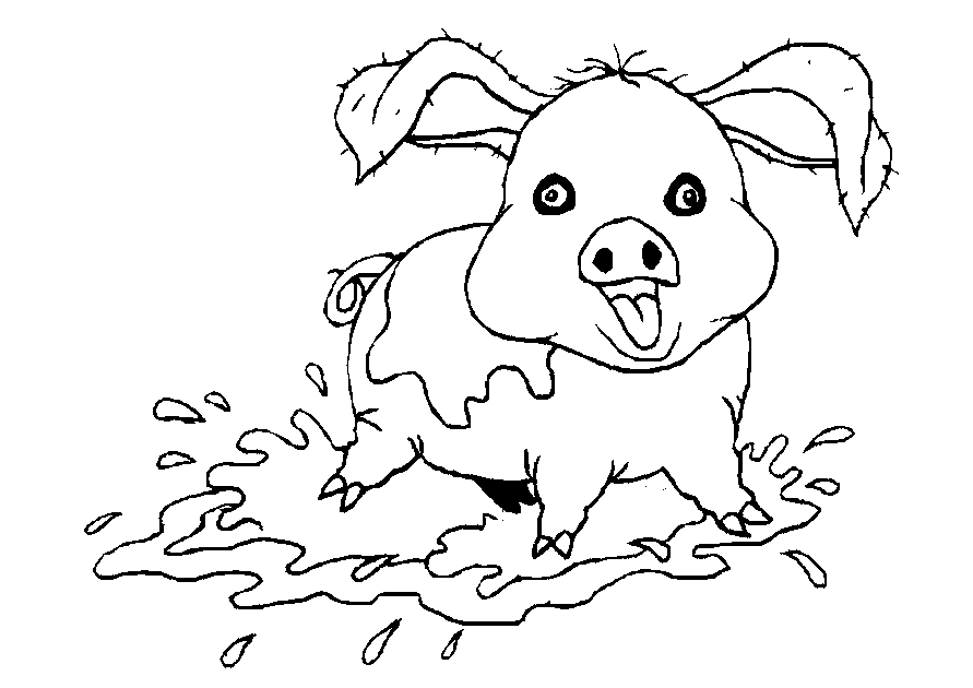 Dibujo para colorear: Cerdo (Animales) #3635 - Dibujos para Colorear e Imprimir Gratis