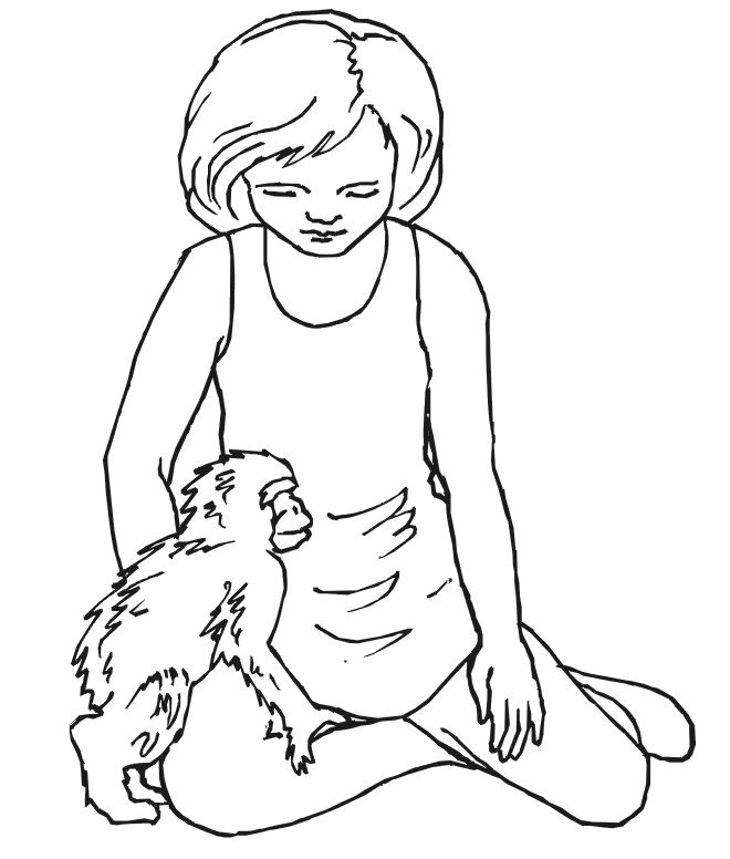 Dibujo para colorear: Chimpancé (Animales) #2802 - Dibujos para Colorear e Imprimir Gratis