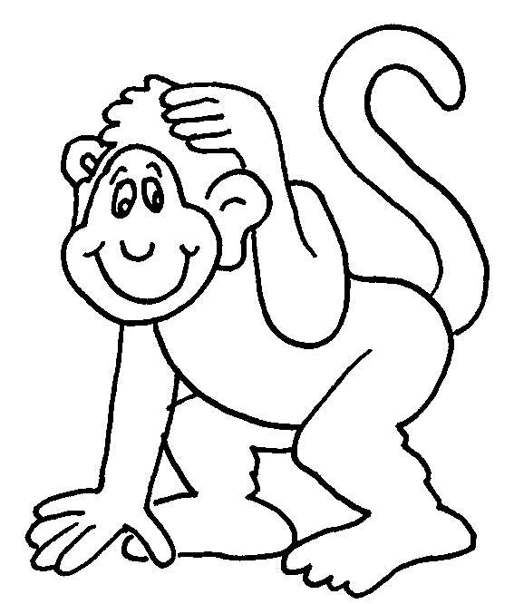 Dibujo para colorear: Chimpancé (Animales) #2809 - Dibujos para Colorear e Imprimir Gratis