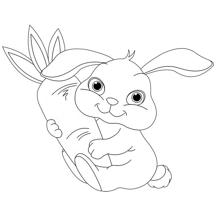 Dibujo para colorear: Conejo (Animales) #9613 - Dibujos para Colorear e Imprimir Gratis