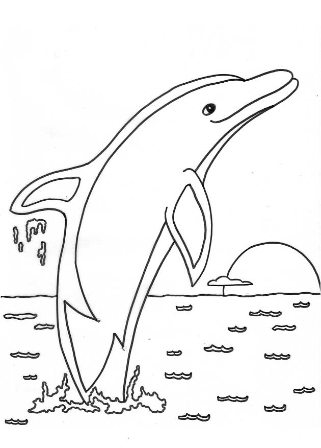 Dibujo para colorear: Delfín (Animales) #5090 - Dibujos para Colorear e Imprimir Gratis