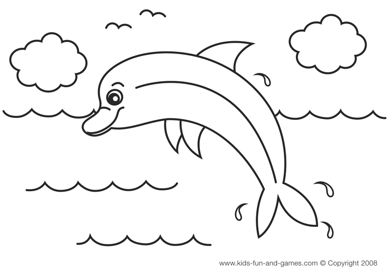 Dibujo para colorear: Delfín (Animales) #5105 - Dibujos para Colorear e Imprimir Gratis