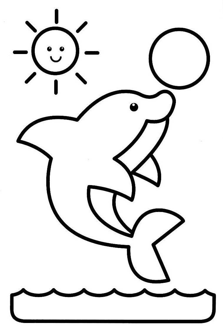 Dibujo para colorear: Delfín (Animales) #5111 - Dibujos para Colorear e Imprimir Gratis