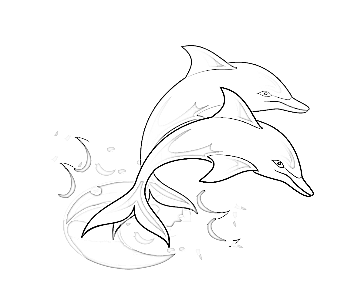 Dibujo para colorear: Delfín (Animales) #5113 - Dibujos para Colorear e Imprimir Gratis