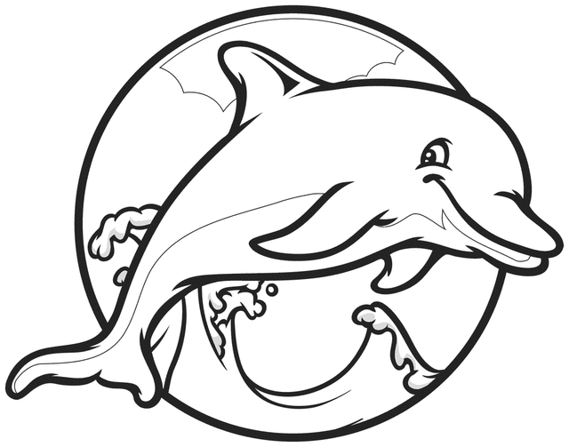 Dibujo para colorear: Delfín (Animales) #5125 - Dibujos para Colorear e Imprimir Gratis
