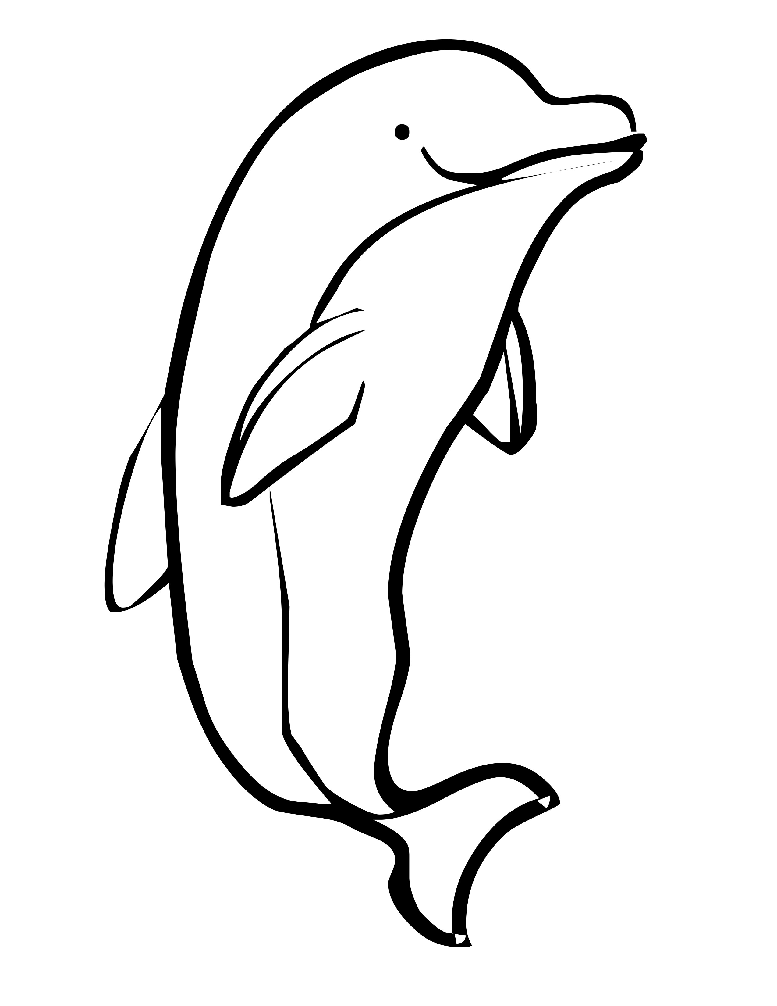 Dibujo para colorear: Delfín (Animales) #5130 - Dibujos para Colorear e Imprimir Gratis