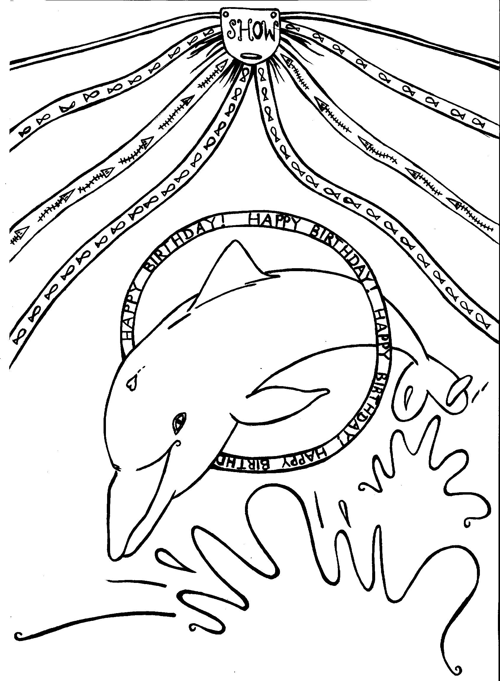 Dibujo para colorear: Delfín (Animales) #5131 - Dibujos para Colorear e Imprimir Gratis