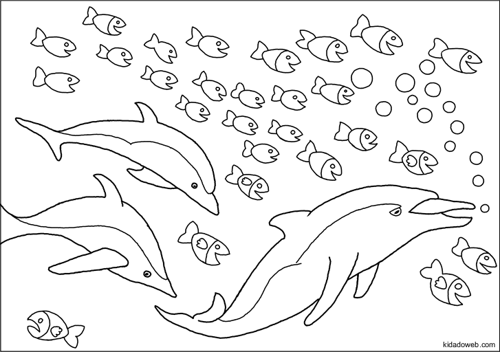 Dibujo para colorear: Delfín (Animales) #5183 - Dibujos para Colorear e Imprimir Gratis