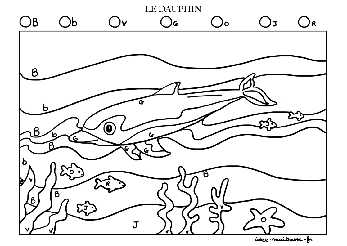 Dibujo para colorear: Delfín (Animales) #5242 - Dibujos para Colorear e Imprimir Gratis