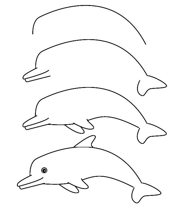 Dibujo para colorear: Delfín (Animales) #5274 - Dibujos para Colorear e Imprimir Gratis