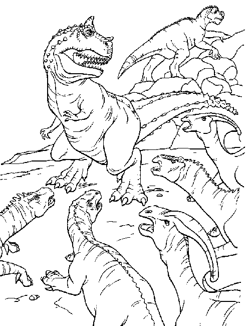 Dibujo para colorear: Dinosaurio (Animales) #5645 - Dibujos para Colorear e Imprimir Gratis
