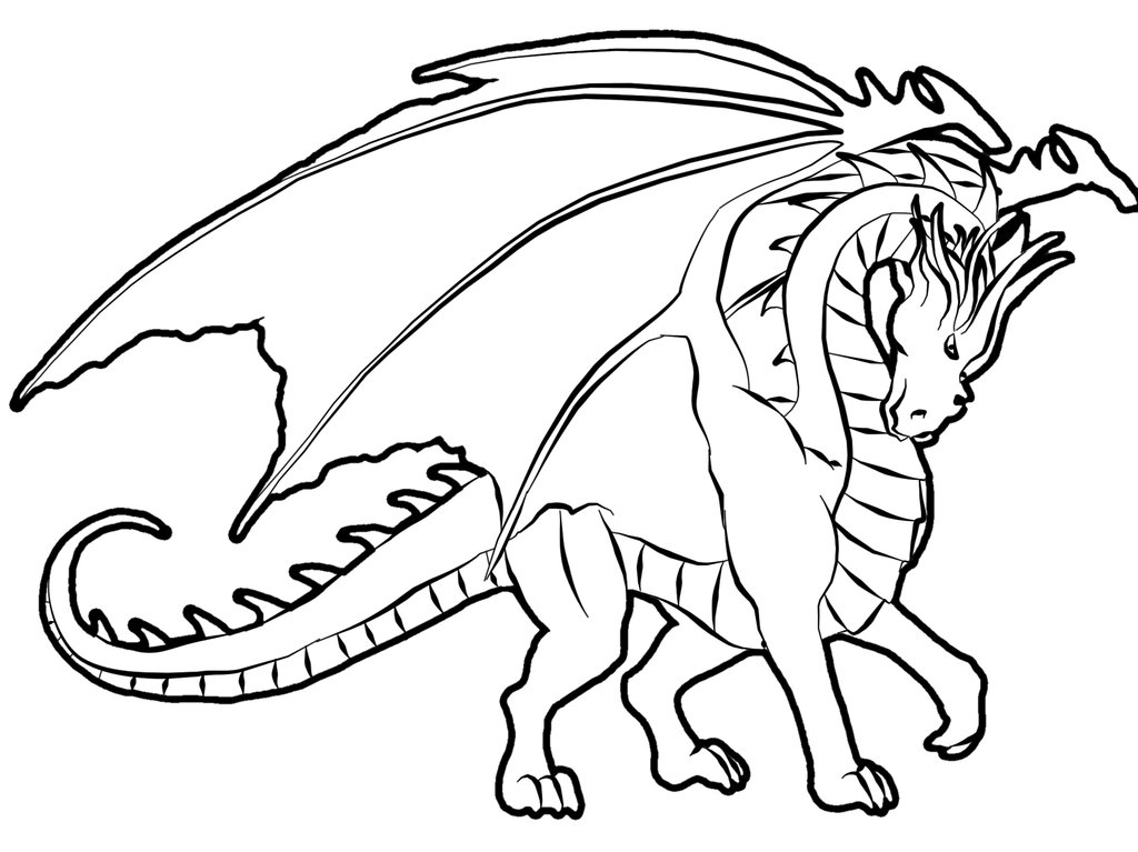 Dibujo para colorear: Dragón (Animales) #5697 - Dibujos para Colorear e Imprimir Gratis