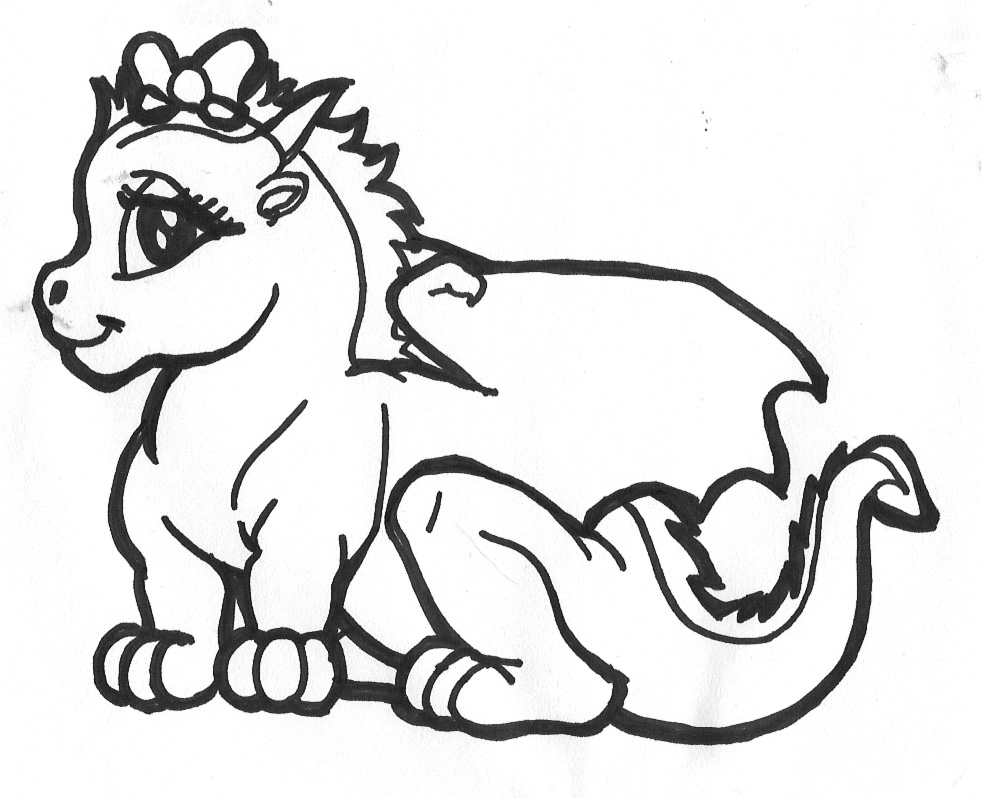 Dibujo para colorear: Dragón (Animales) #5703 - Dibujos para Colorear e Imprimir Gratis